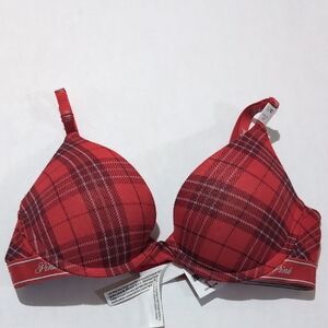 PINK Victoria's Secret Red Checkered Bra